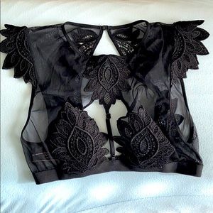 Victoria’s Secret Long Line Crop Lingerie Top XS